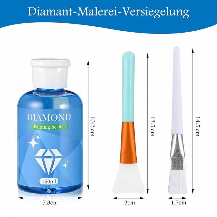 Set 3 buc adeziv pentru goblenurile cu diamante, cu pensule, 450 ml [2]