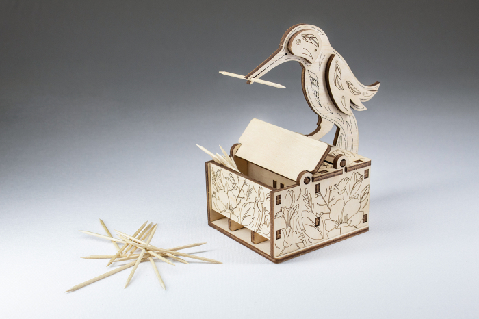 Puzzle 3D Mecanic, Pasare suport scobitori [4]