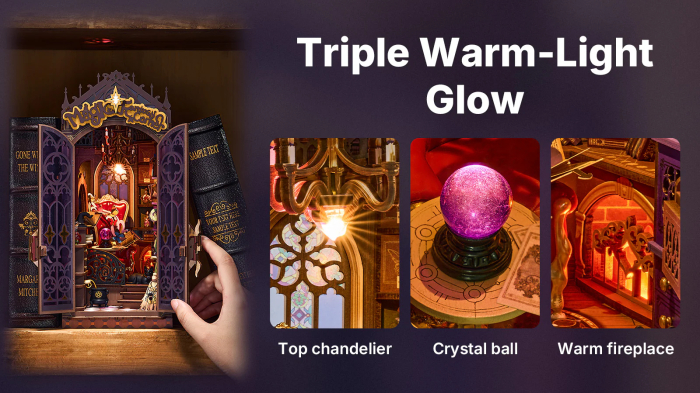 Book nook, Cotor de carte DIY, Coltul de magie, 185 piese [12]