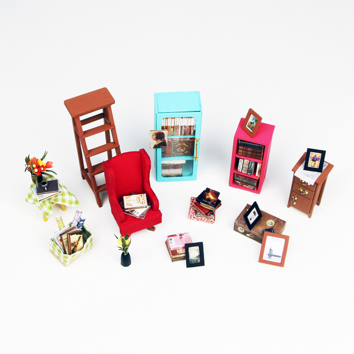 Book Nook, Casuta DIY, Biblioteca lui Sam, 220 piese [9]