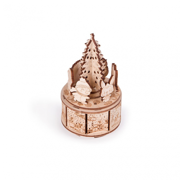 Puzzle 3D Mecanic, cutiuta muzicala, Dans de Craciun, 39 piese [8]