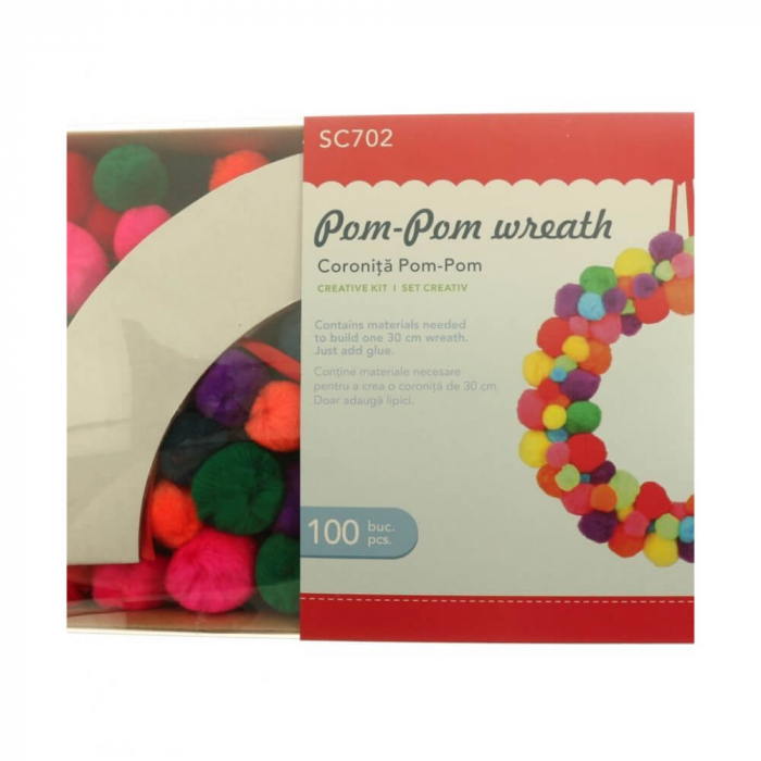 Set creativ coronita de Craciun Pom-pom [2]