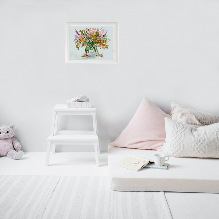 Set goblen cu diamante, cu sasiu, Buchet de toamna [5]