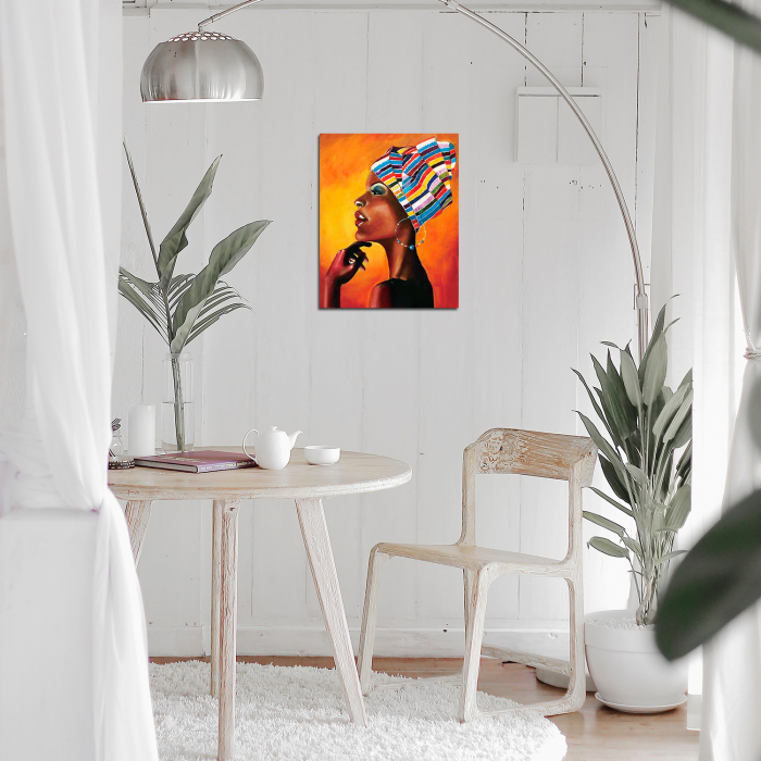 Set goblen cu diamante, cu sasiu, Portret african [8]