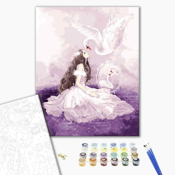 Set pictura pe numere, cu sasiu, Atingere, 40x50 cm [2]