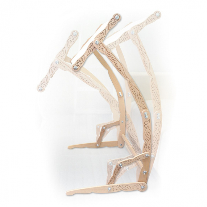 Gherghef de podea, reglabil, cu suport, 53x30 cm [2]