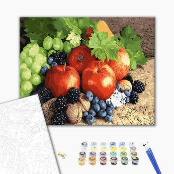 Set pictura pe numere, cu sasiu, Recolta de toamna, 40x50 cm [2]