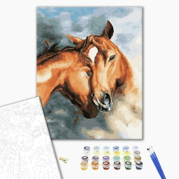 Set pictura pe numere, cu sasiu, Tandrete, 40x50 cm [2]