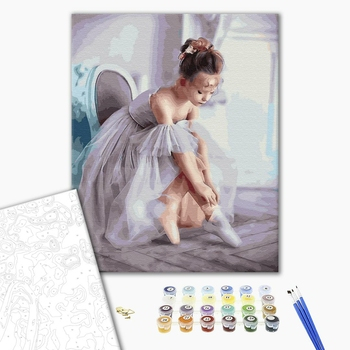 Set pictura pe numere, cu sasiu, Micuta balerina, 40x50 cm [3]