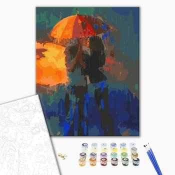 Set pictura pe numere, cu sasiu, Culorile ploii, 40x50 cm [2]