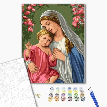 Set pictura pe numere, cu sasiu, Icoana, 40x50 cm [2]