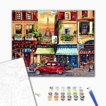 Set pictura pe numere, cu sasiu, Langa Paris, 40x50 cm [2]