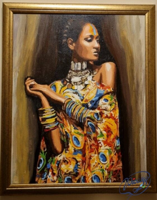 Set pictura pe numere, cu sasiu, Frumoasa Yara, 40x50 cm [4]