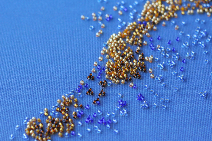 Set broderie cu margele cusute, Aur, 11 culori [2]
