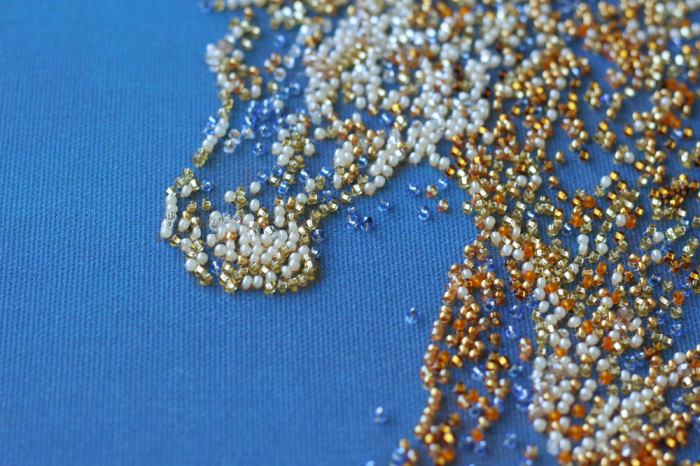 Set broderie cu margele cusute, Aur, 11 culori [4]