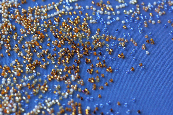 Set broderie cu margele cusute, Aur, 11 culori [5]