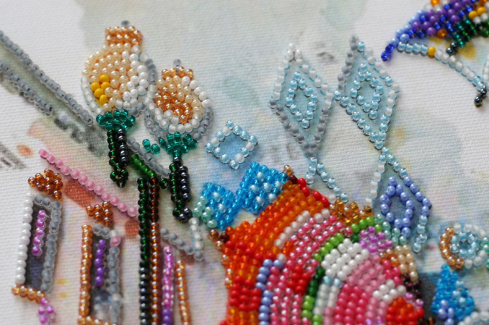 Set broderie cu margele cusute, Cercuri, 29 culori [2]