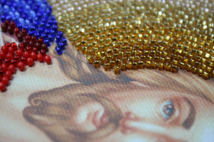 Set broderie cu margele cusute, Domnul nostru, 14 culori, 19x25 cm [5]