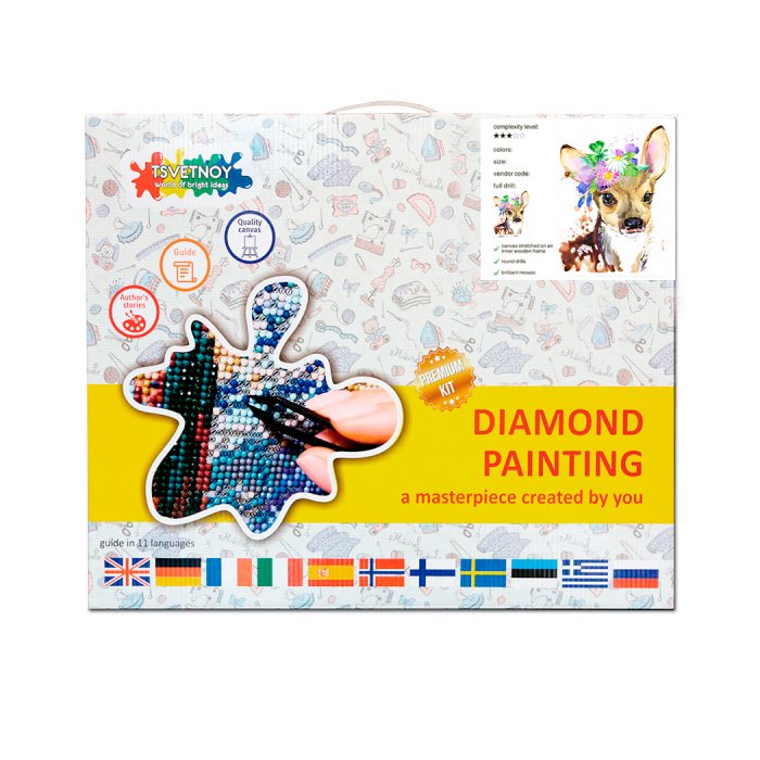 Goblen cu diamante, Caprioara 30x40 cm [6]