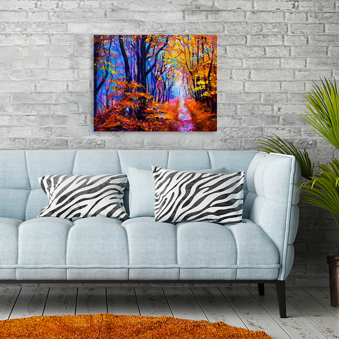 Goblen cu diamante, Drum in padure, toamna, 40x50 cm [6]