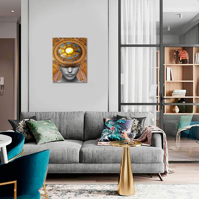 Set goblen cu diamante, cu sasiu, Amintirea unui dom, 50x65 cm [4]