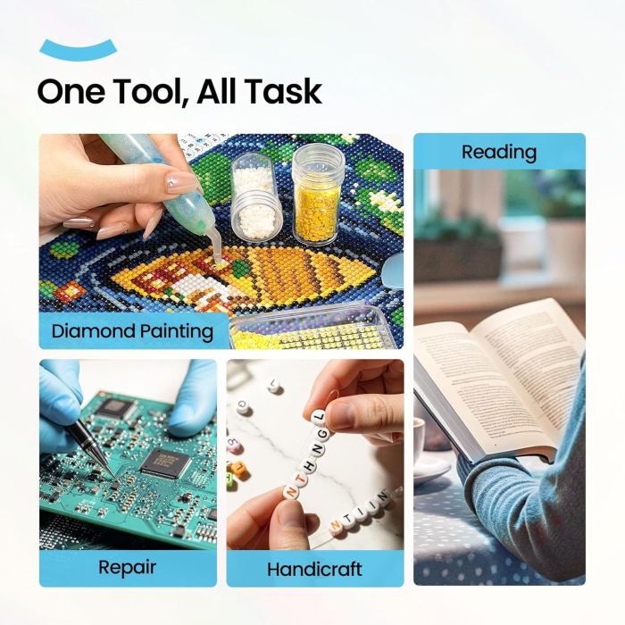 Lupa LED x10, cu picior flexibil si 10 intensitati de lumina [7]