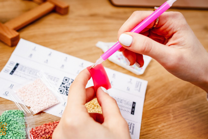 Set goblen cu diamante, cu sasiu, Madonna, 40x50 cm [4]