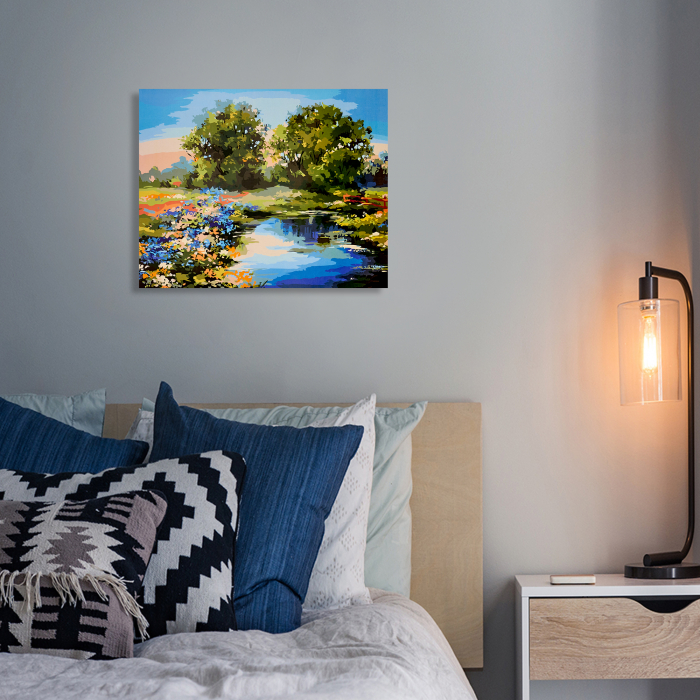 Pictura pe numere, cu sasiu, Izvor Vara [4]