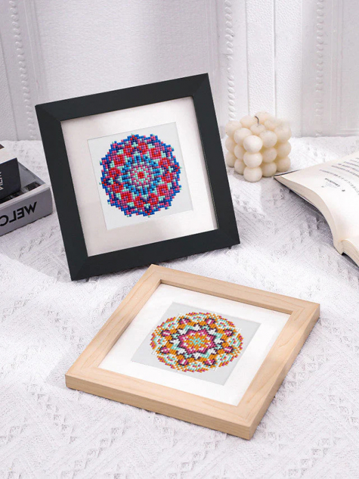Mini set 12 goblenuri cu diamante, fara sasiu, Mandale 2, 18x15 cm [11]