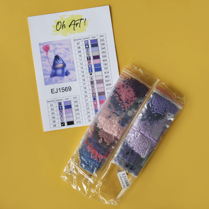 Set goblen cu diamante, cu sasiu, Vis de copil, 40x50 cm [5]