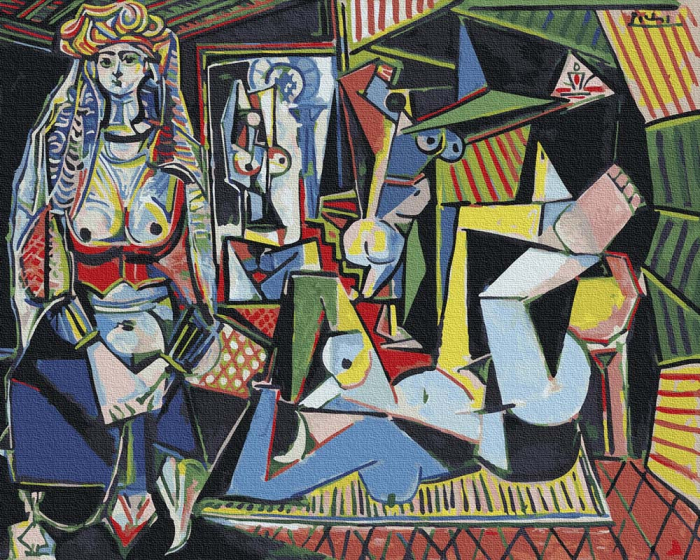 Set pictura pe numere, cu sasiu, Femeile din Alger - Picasso, 40x50 cm [1]