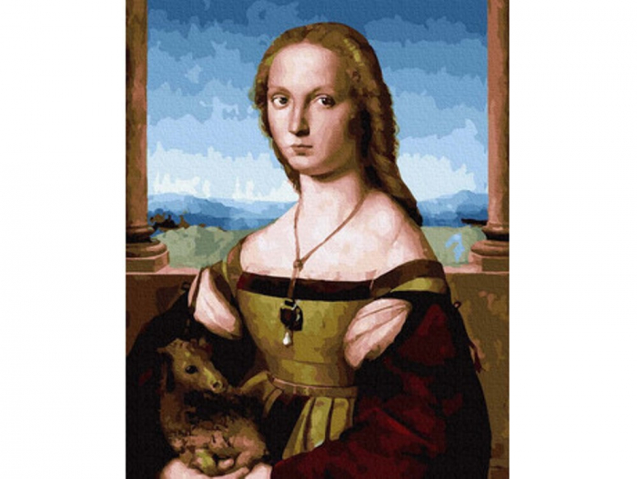 Pictura pe numere, Doamna cu unicorn - Raphael, 40x50 cm [1]
