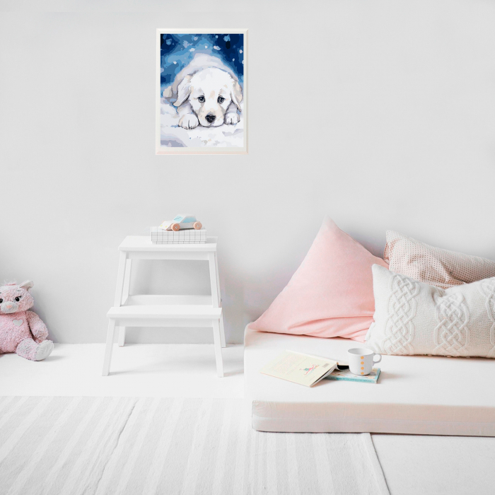 Set pictura pe numere, cu sasiu, Catelus [3]
