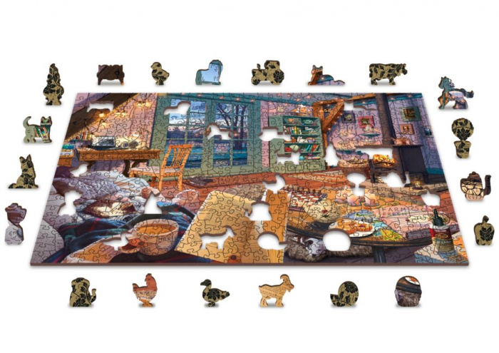 Puzzle 2D, din lemn, Camera de vacanta, 505 piese [4]