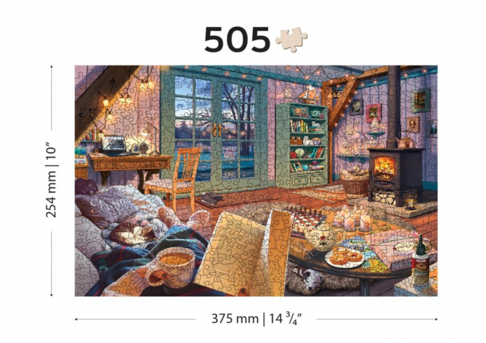 Puzzle 2D, din lemn, Camera de vacanta, 505 piese [3]