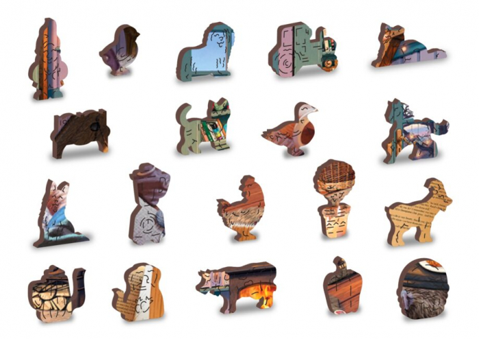 Puzzle 2D, din lemn, Camera de vacanta, 505 piese [5]