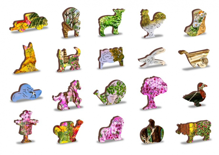 Puzzle 2D, din lemn, Casuta la tara, 1010 piese [5]