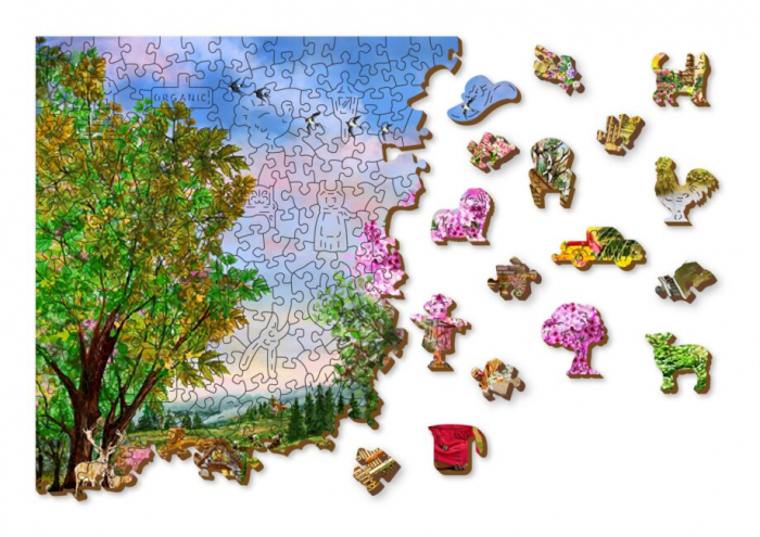 Puzzle 2D, din lemn, Casuta la tara, 1010 piese [8]