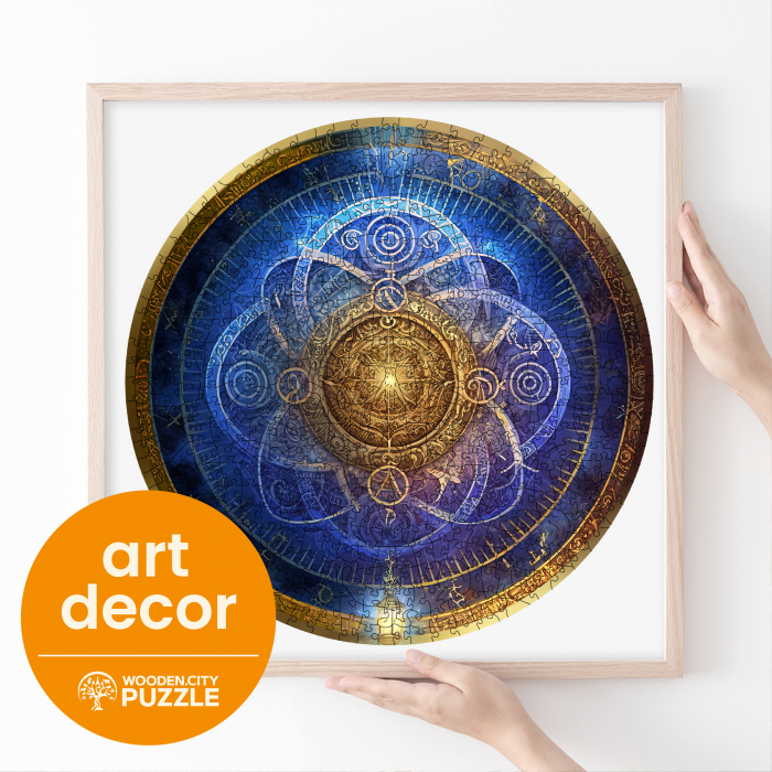 Puzzle 2D, din lemn, Zodiac albastru, 250 piese [6]