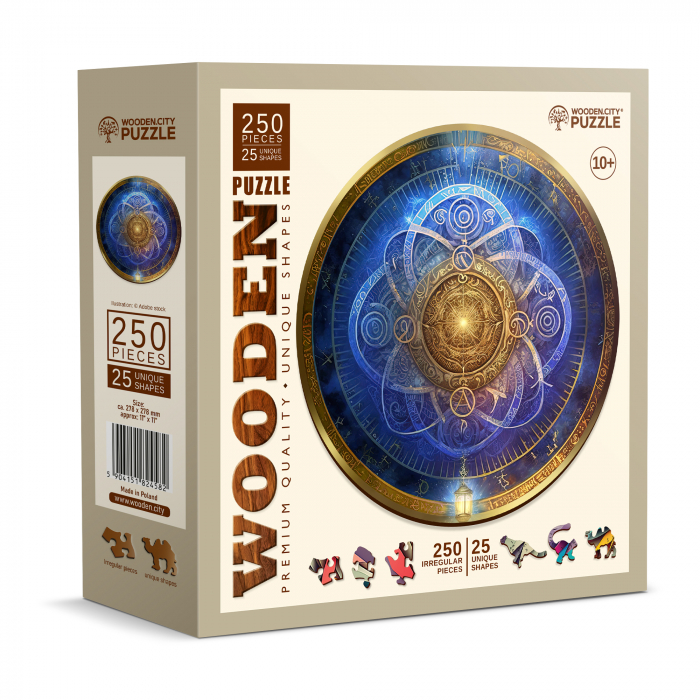Puzzle 2D, din lemn, Zodiac albastru, 250 piese [9]