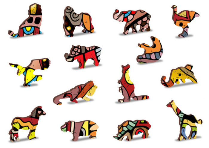 Puzzle 2D, din lemn, Elefant magic, 250 piese [6]
