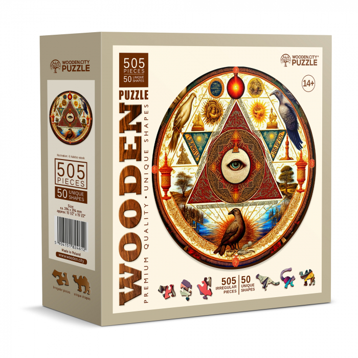 Puzzle 2D, din lemn, Ochiul universului, 500 piese [10]