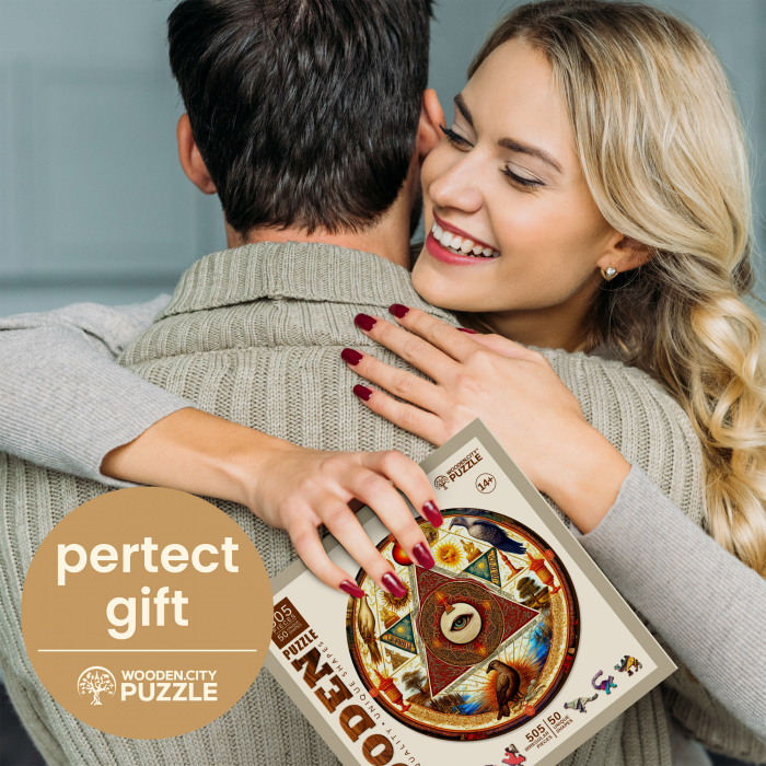 Puzzle 2D, din lemn, Ochiul universului, 500 piese [9]