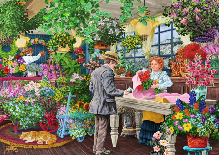 Puzzle 2D, din lemn, Florarie, 505 piese [2]