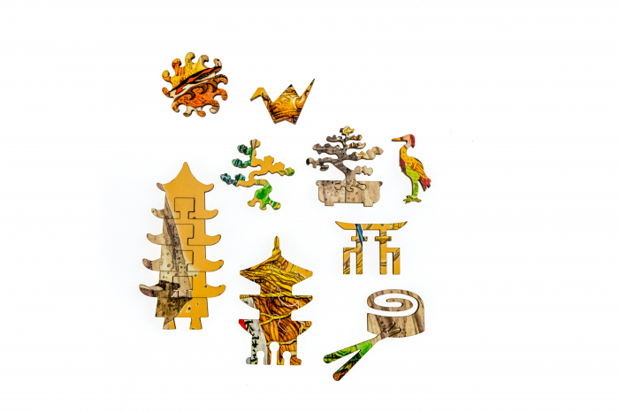 Puzzle 2D, din lemn, Japonia, 195 piese [10]
