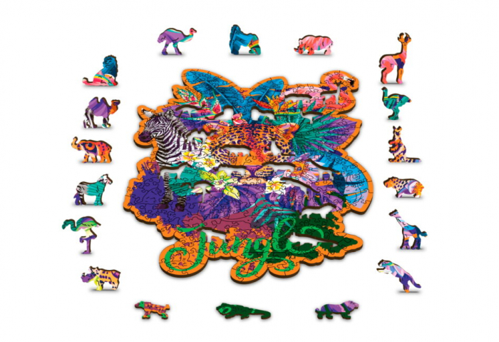 Puzzle 2D, din lemn, Jungla, 300 piese [8]