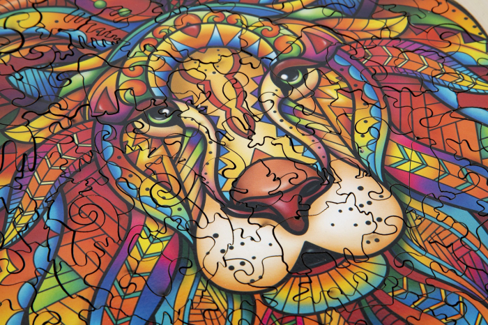 Puzzle 2D, din lemn, Leu, 145 piese [3]