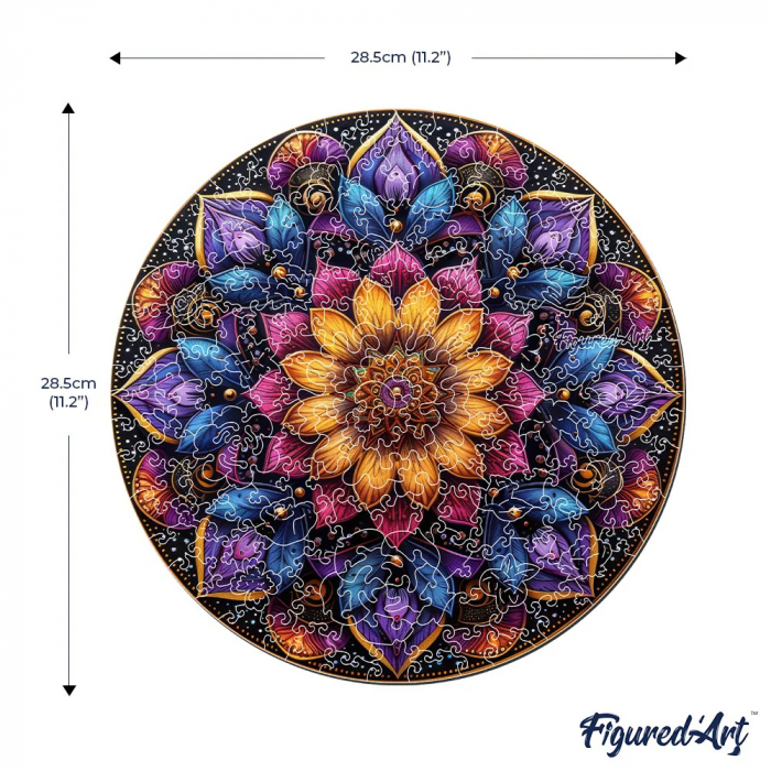 Puzzle 2D, din lemn, Mandala, 200 piese [6]