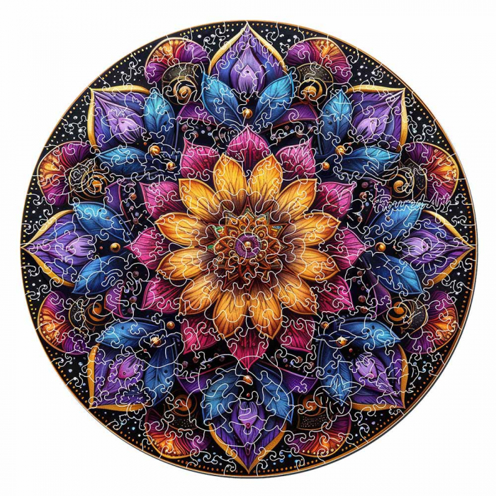 Puzzle 2D, din lemn, Mandala, 200 piese [1]