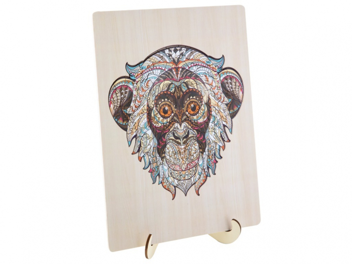 Puzzle 2D, din lemn, Maimuta, 133 piese [2]